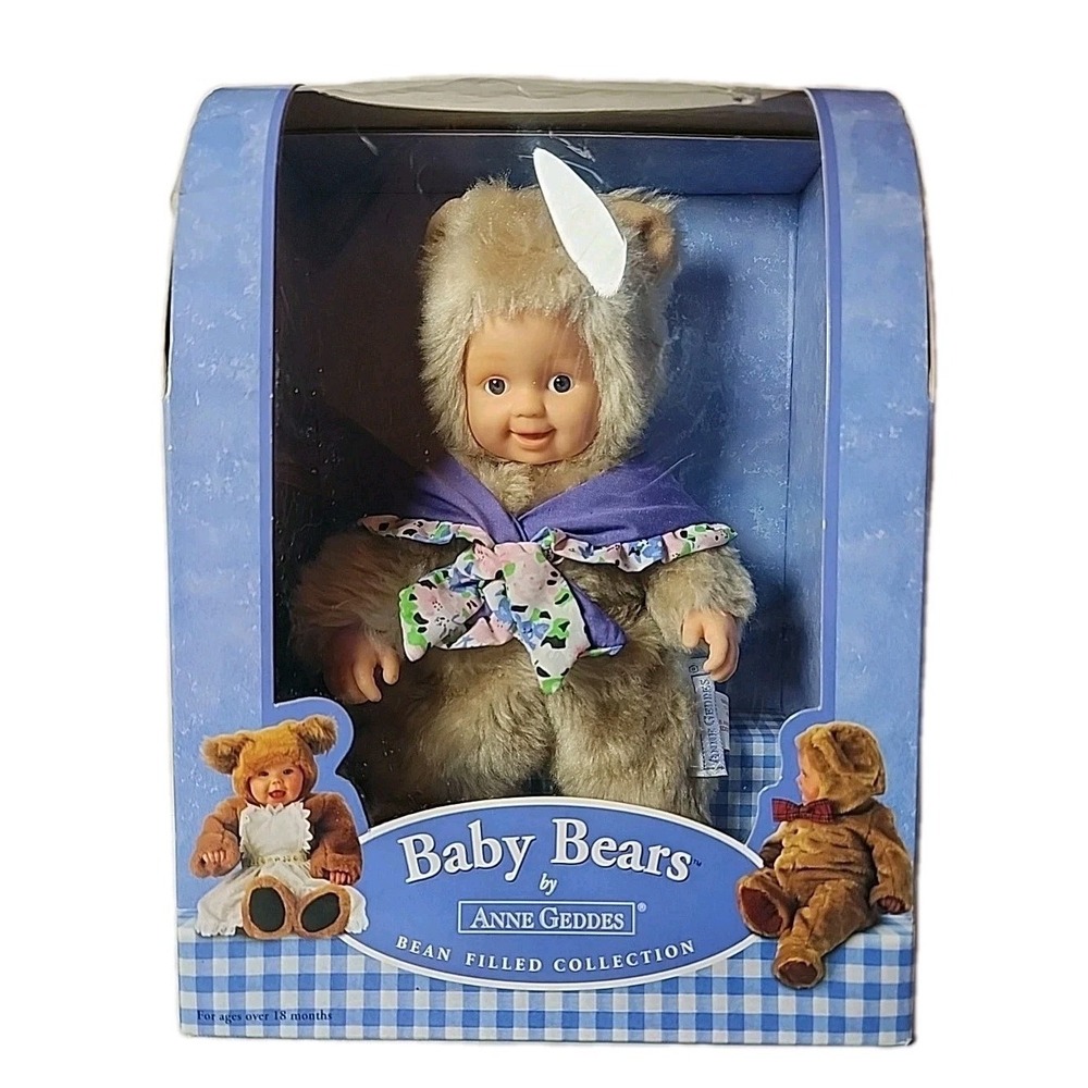 New 2005 Anne Geddes Baby Bears Plush Doll Bean Filled Collection #542951 NIB